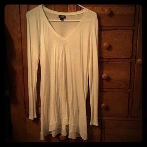 Ana Cream Tunic with shear trim